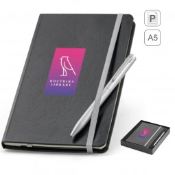 kit caderno com caneta personalizado para brindes Moraes 93714