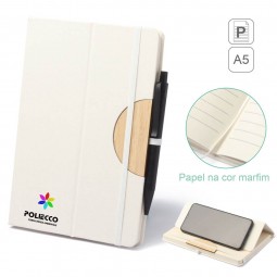 Caderno ecológico capa caixa de leite reciclado personalizado para brindes cad420