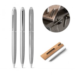 Caneta esferográfica de aço inox 91780 Alexa Bk