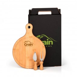 Conjunto para queijo em bambu PD-38023