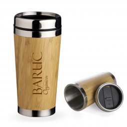 Copo inox e bambu personalizado para brindes
