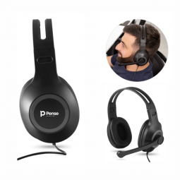 Fone de ouvido ajustáveis em ABS e PP com microfone 97088 KILBY