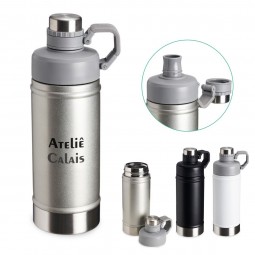 Garrafa Térmica inox 500ml com bocal e alça de transporte personalizada para brindes  01867L