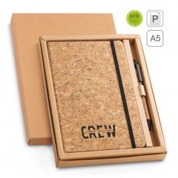 kit eco caderno com caneta em cortiça  personalizado para brindes Freud 93578
