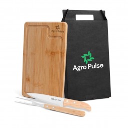 Kit Para Churrasco Em Bambu MX-19066