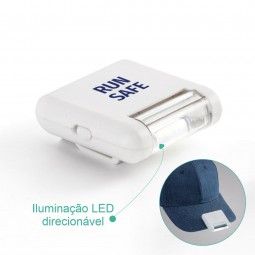 Lanterna led para bonés personalizada 