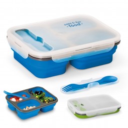 marmita silicone retrátil 3 compartimentos personalizada