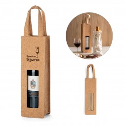 Sacola porta vinhos cortiça personalizada para brindes