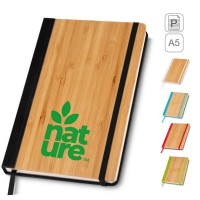 Caderno A5 capa bambu CAD007