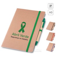 Caderno eco A5 com caneta cad005