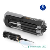 Kit Ferramenta com lanterna 5 peças Gabro 94017